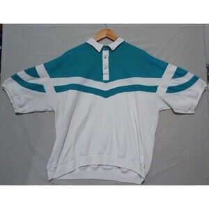 Vintage SteepleChase Polo Shirt Men’s 2X Preppy Striped Quarter Zip Up Pullover